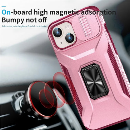 For iPhone 15 Case Camshield Kickstand TPU+PC Anti-Slip Phone Cover