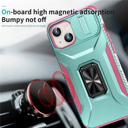 For iPhone 15 Case Camshield Kickstand TPU+PC Anti-Slip Phone Cover
