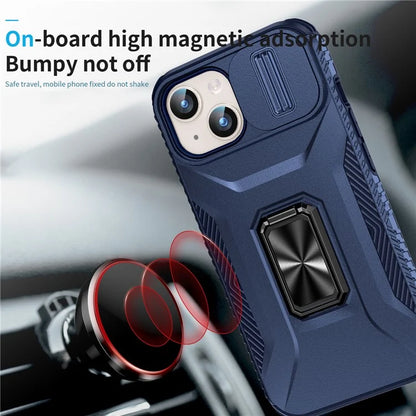 For iPhone 15 Case Camshield Kickstand TPU+PC Anti-Slip Phone Cover