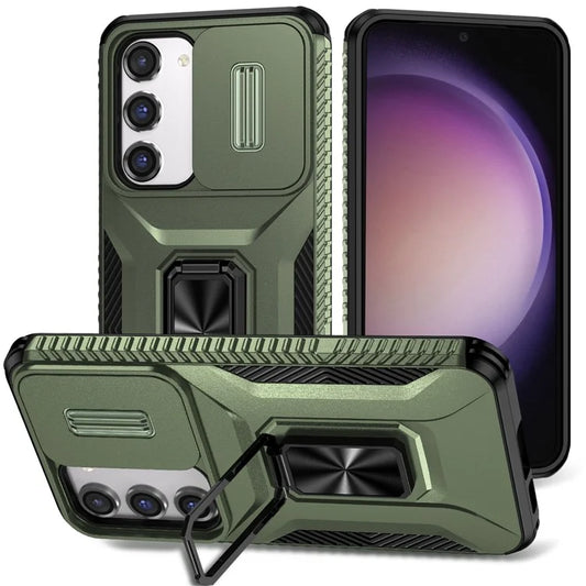 For Samsung Galaxy S23 Case Camshield Kickstand TPU+PC Anti-Slip Phone Cover