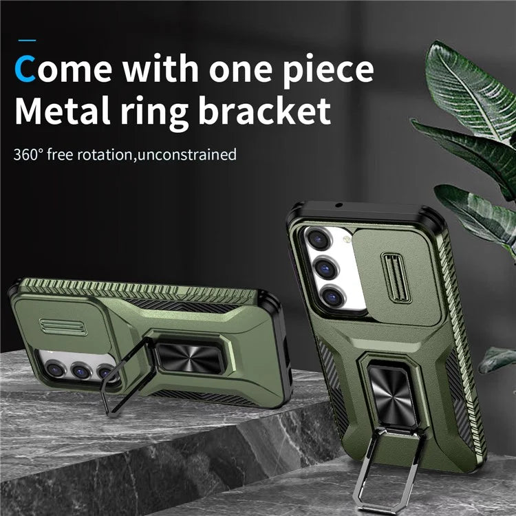 For Samsung Galaxy S23 Case Camshield Kickstand TPU+PC Anti-Slip Phone Cover