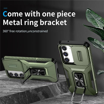 For Samsung Galaxy S23 Case Camshield Kickstand TPU+PC Anti-Slip Phone Cover