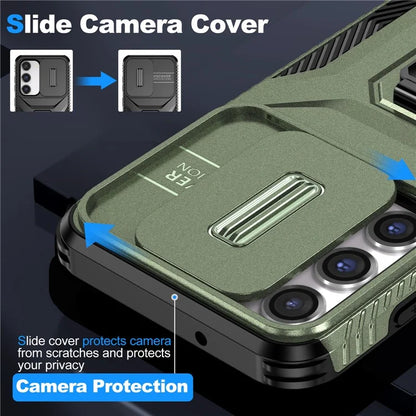 For Samsung Galaxy S23 Case Camshield Kickstand TPU+PC Anti-Slip Phone Cover