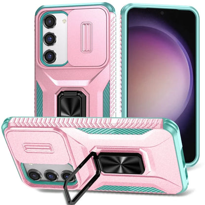 For Samsung Galaxy S23 Case Camshield Kickstand TPU+PC Anti-Slip Phone Cover