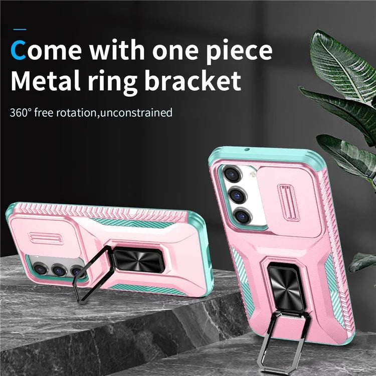 For Samsung Galaxy S23 Case Camshield Kickstand TPU+PC Anti-Slip Phone Cover