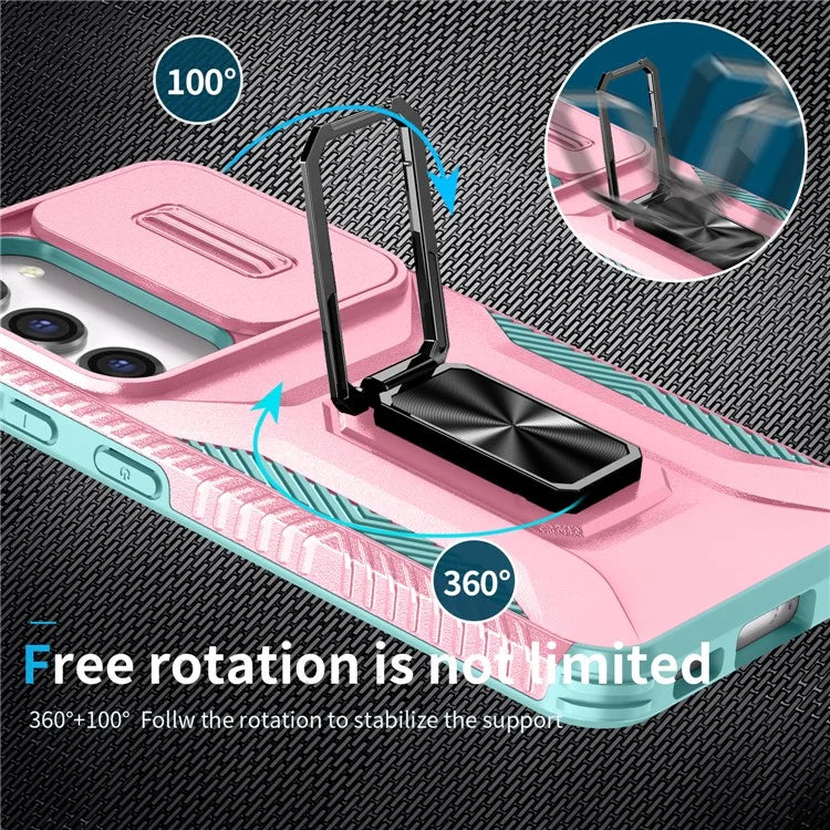 For Samsung Galaxy S23 Case Camshield Kickstand TPU+PC Anti-Slip Phone Cover
