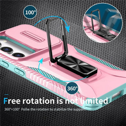 For Samsung Galaxy S23 Case Camshield Kickstand TPU+PC Anti-Slip Phone Cover
