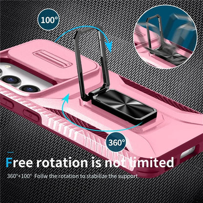 For Samsung Galaxy S23 Case Camshield Kickstand TPU+PC Anti-Slip Phone Cover