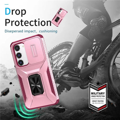 For Samsung Galaxy S23 Case Camshield Kickstand TPU+PC Anti-Slip Phone Cover
