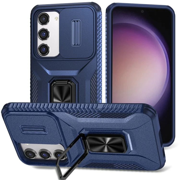 For Samsung Galaxy S23 Case Camshield Kickstand TPU+PC Anti-Slip Phone Cover