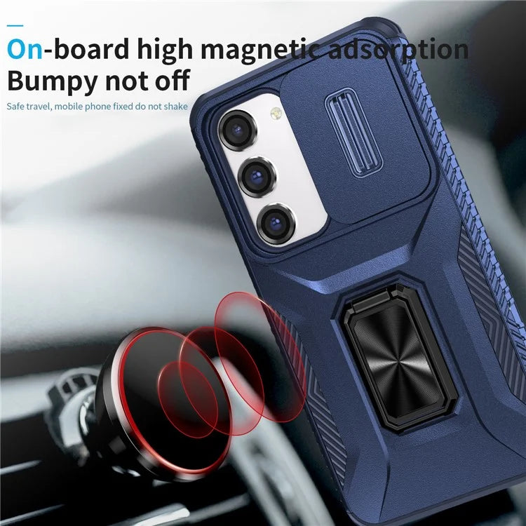 For Samsung Galaxy S23 Case Camshield Kickstand TPU+PC Anti-Slip Phone Cover