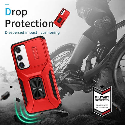 For Samsung Galaxy S23 Case Camshield Kickstand TPU+PC Anti-Slip Phone Cover