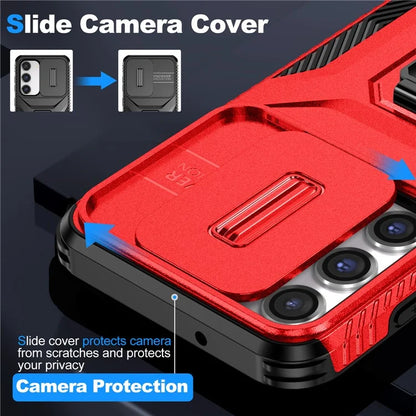 For Samsung Galaxy S23 Case Camshield Kickstand TPU+PC Anti-Slip Phone Cover