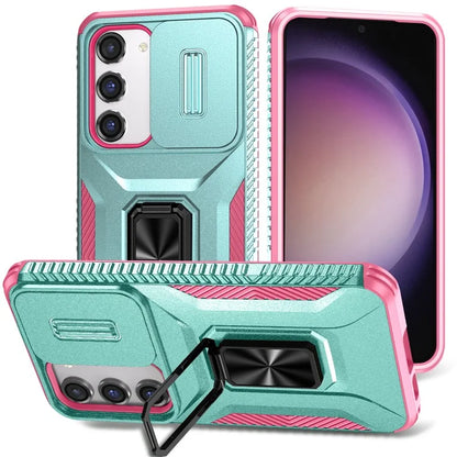 For Samsung Galaxy S23 Case Camshield Kickstand TPU+PC Anti-Slip Phone Cover