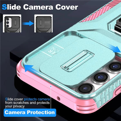 For Samsung Galaxy S23 Case Camshield Kickstand TPU+PC Anti-Slip Phone Cover