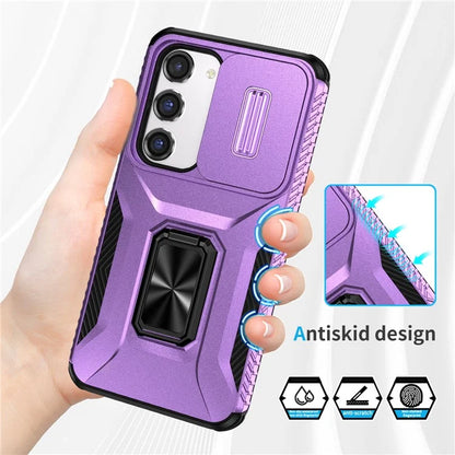 For Samsung Galaxy S23 Case Camshield Kickstand TPU+PC Anti-Slip Phone Cover