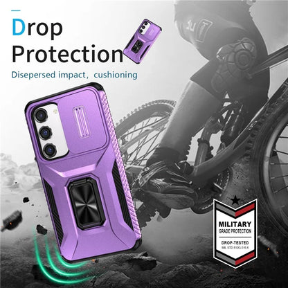 For Samsung Galaxy S23 Case Camshield Kickstand TPU+PC Anti-Slip Phone Cover