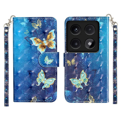 For Xiaomi 14T Case 3D Pattern Printed Phone Leather Phone Cover