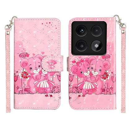 For Xiaomi 14T Case 3D Pattern Printed Phone Leather Phone Cover