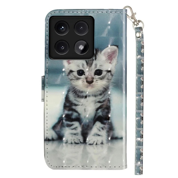 For Xiaomi 14T Case 3D Pattern Printed Phone Leather Phone Cover
