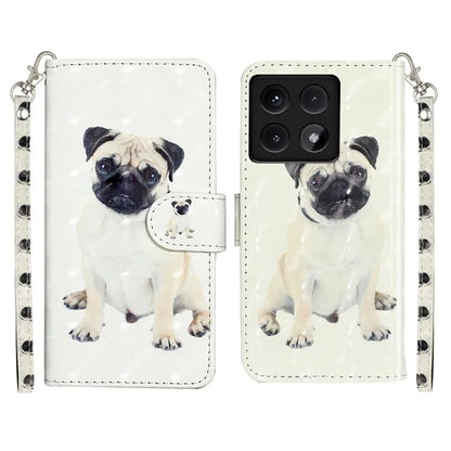 For Xiaomi 14T Case 3D Pattern Printed Phone Leather Phone Cover
