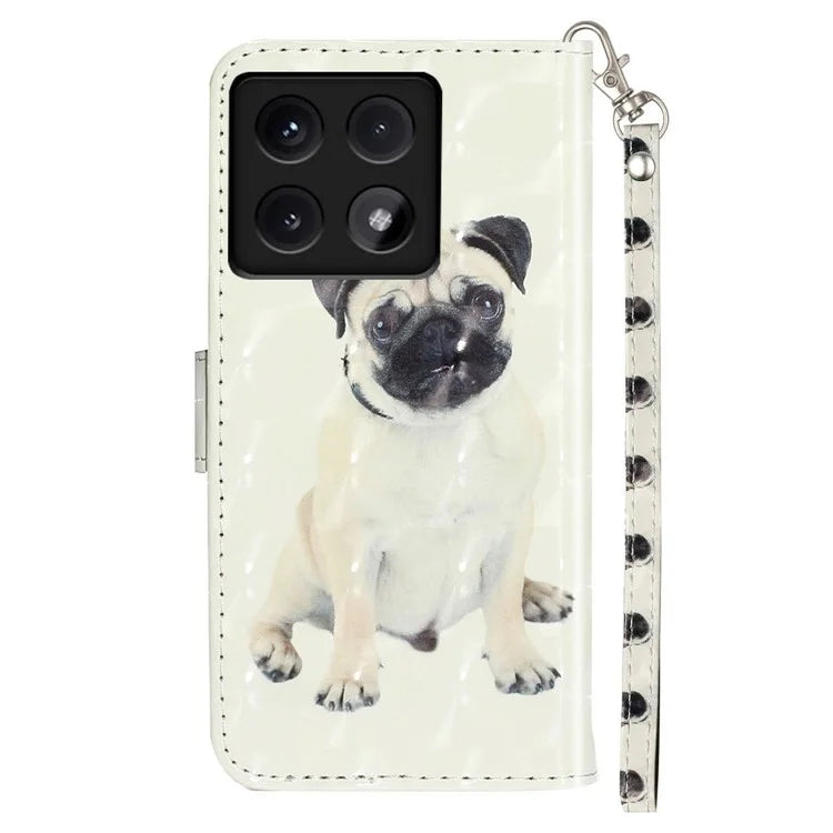 For Xiaomi 14T Case 3D Pattern Printed Phone Leather Phone Cover