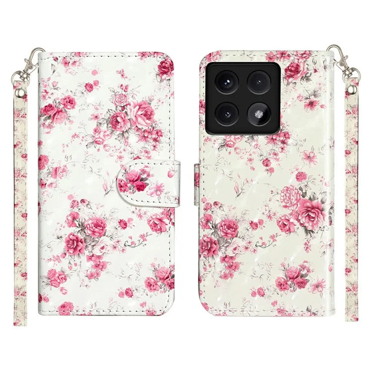 For Xiaomi 14T Case 3D Pattern Printed Phone Leather Phone Cover