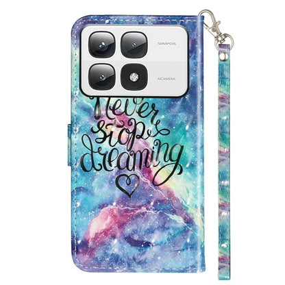 For Xiaomi 14T Pro Case 3D Pattern Printed Phone Leather Phone Cover