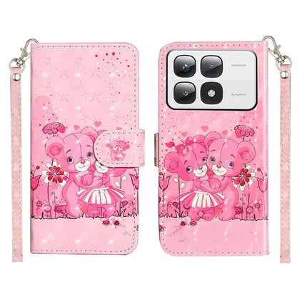 For Xiaomi 14T Pro Case 3D Pattern Printed Phone Leather Phone Cover