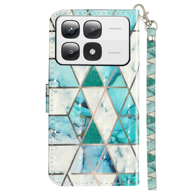 For Xiaomi 14T Pro Case 3D Pattern Printed Phone Leather Phone Cover