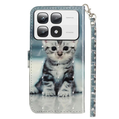 For Xiaomi 14T Pro Case 3D Pattern Printed Phone Leather Phone Cover