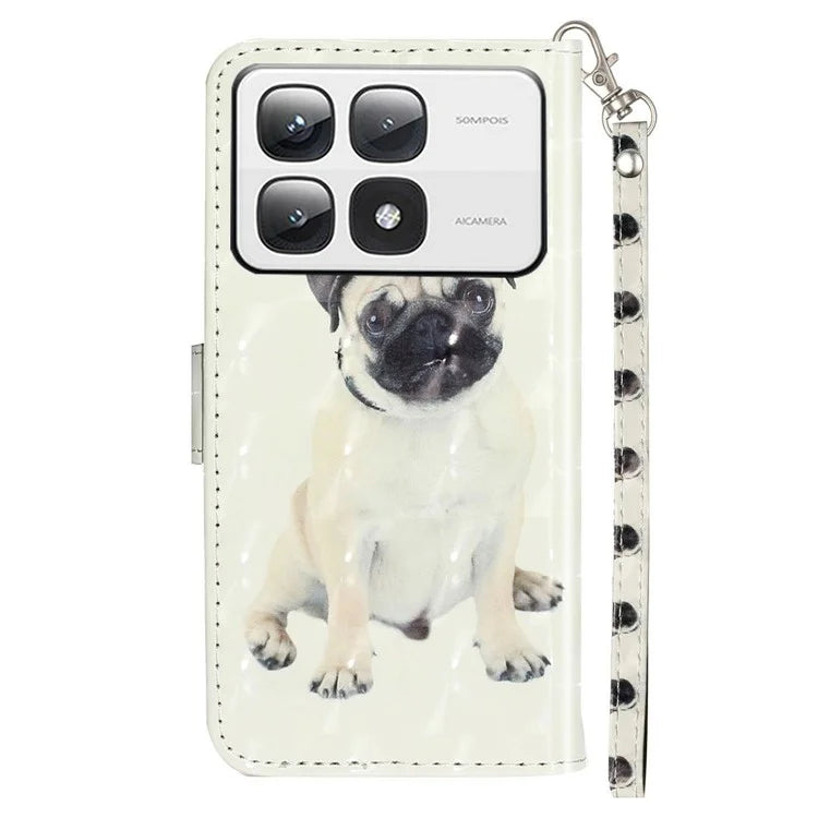 For Xiaomi 14T Pro Case 3D Pattern Printed Phone Leather Phone Cover