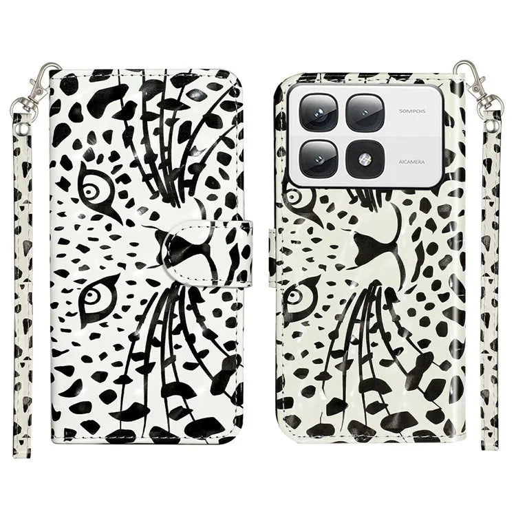 For Xiaomi 14T Pro Case 3D Pattern Printed Phone Leather Phone Cover