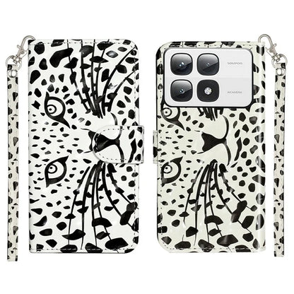 For Xiaomi 14T Pro Case 3D Pattern Printed Phone Leather Phone Cover