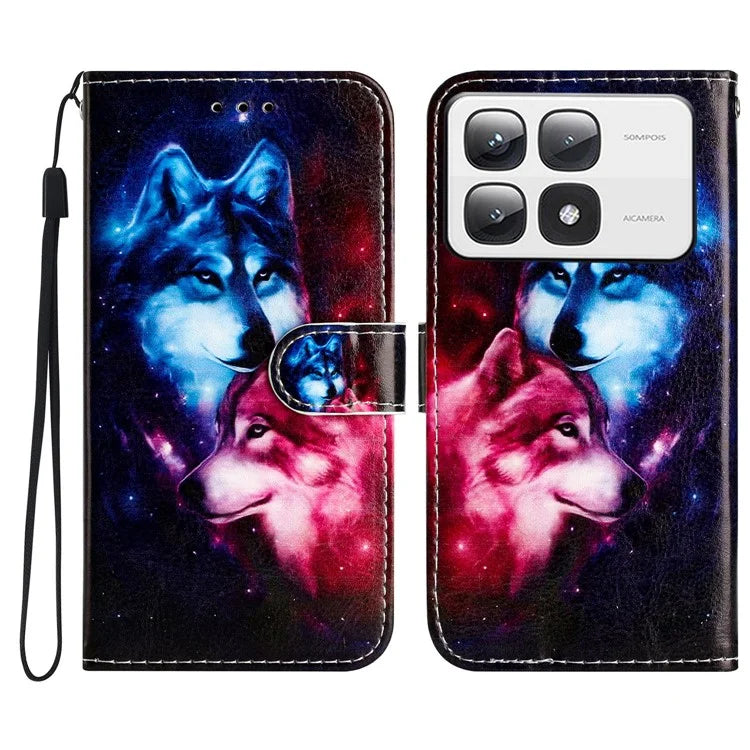 For Xiaomi 14T Pro Wallet Case Printed Pattern Design Leather Phone Cover