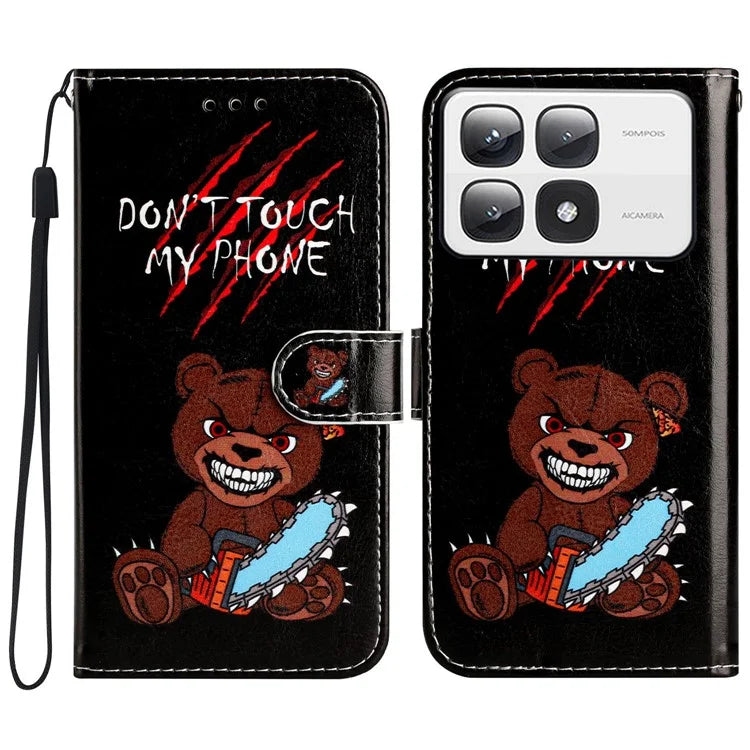 For Xiaomi 14T Pro Wallet Case Printed Pattern Design Leather Phone Cover