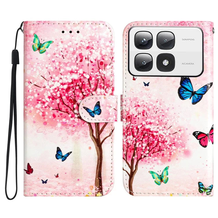 For Xiaomi 14T Pro Wallet Case Printed Pattern Design Leather Phone Cover