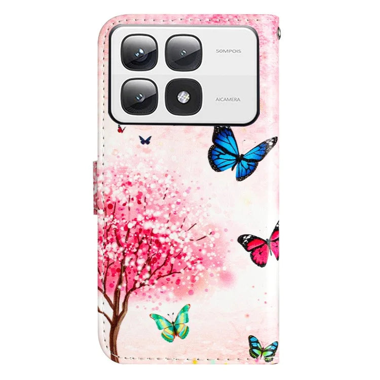 For Xiaomi 14T Pro Wallet Case Printed Pattern Design Leather Phone Cover