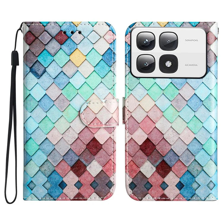 For Xiaomi 14T Pro Wallet Case Printed Pattern Design Leather Phone Cover