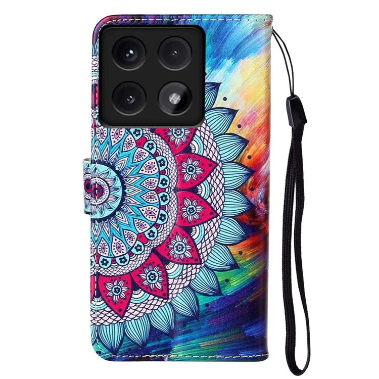 For Xiaomi 14T Case Pattern Leather Wallet Phone Cover with Card Holder