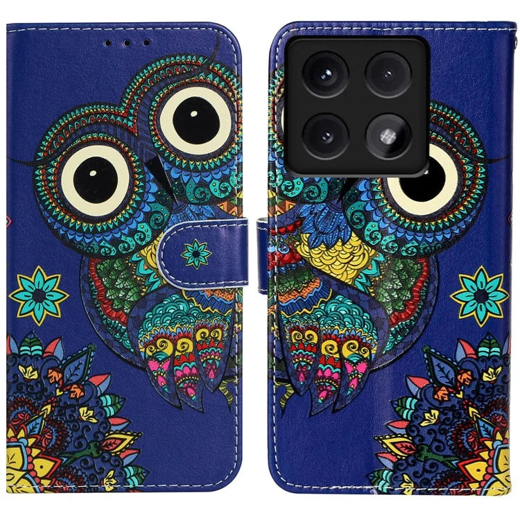For Xiaomi 14T Case Pattern Leather Wallet Phone Cover with Card Holder