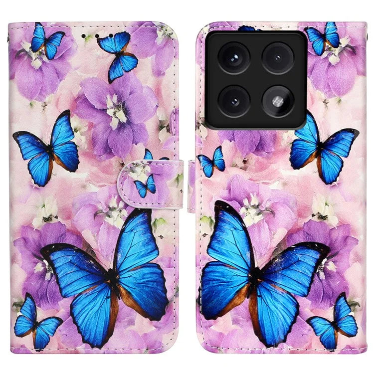 For Xiaomi 14T Case Pattern Leather Wallet Phone Cover with Card Holder
