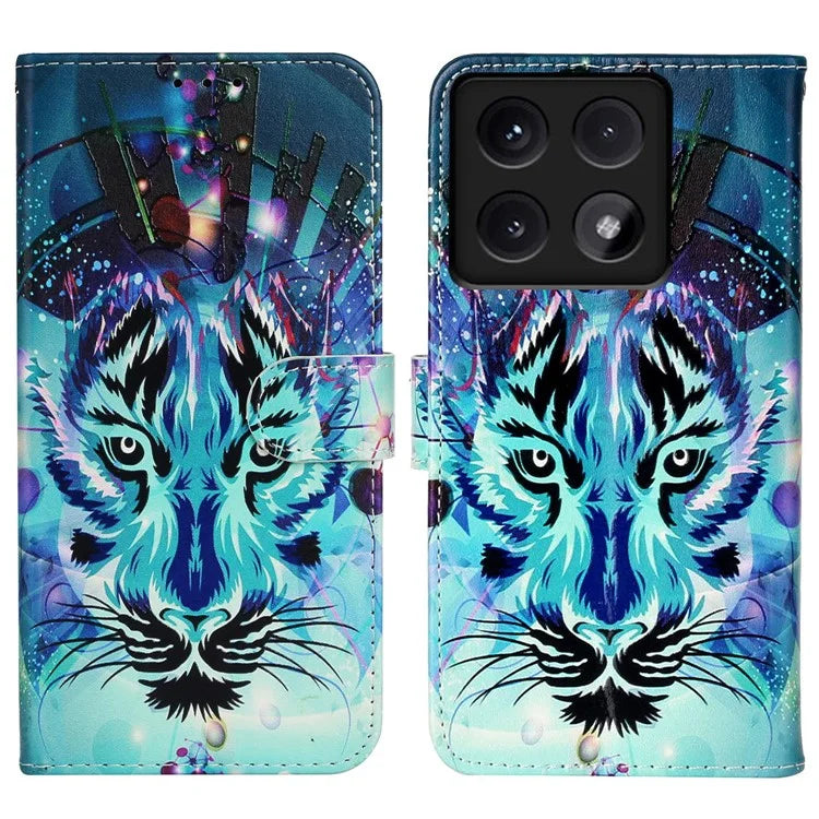 For Xiaomi 14T Case Pattern Leather Wallet Phone Cover with Card Holder