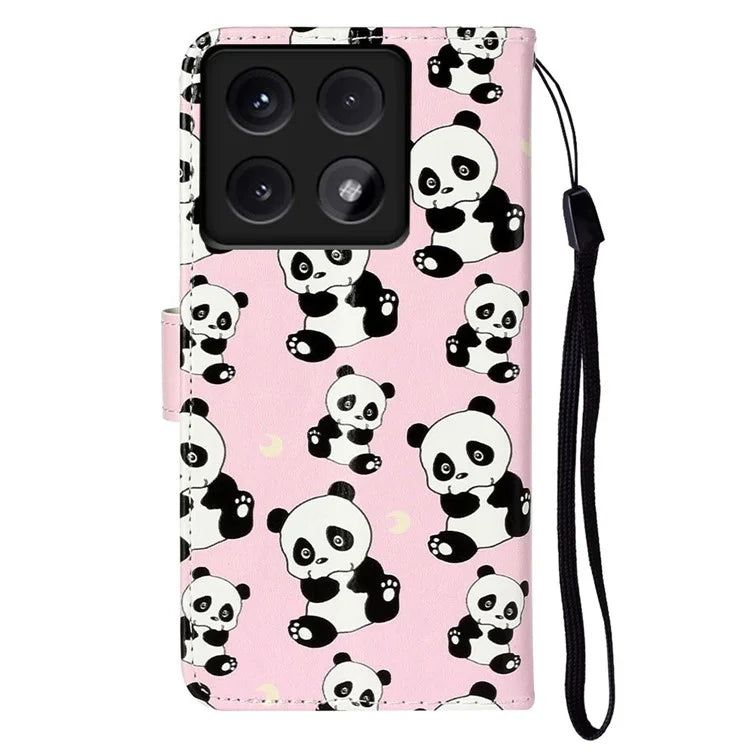 For Xiaomi 14T Case Pattern Leather Wallet Phone Cover with Card Holder