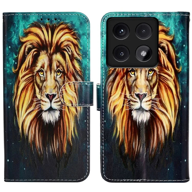For Xiaomi 14T Case Pattern Leather Wallet Phone Cover with Card Holder
