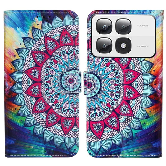 For Xiaomi 14T Pro Case Pattern Leather Wallet Phone Cover with Card Holder