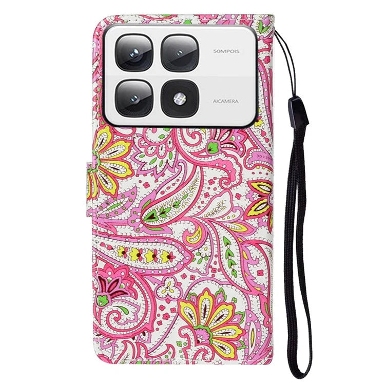 For Xiaomi 14T Pro Case Pattern Leather Wallet Phone Cover with Card Holder