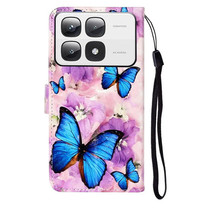 For Xiaomi 14T Pro Case Pattern Leather Wallet Phone Cover with Card Holder