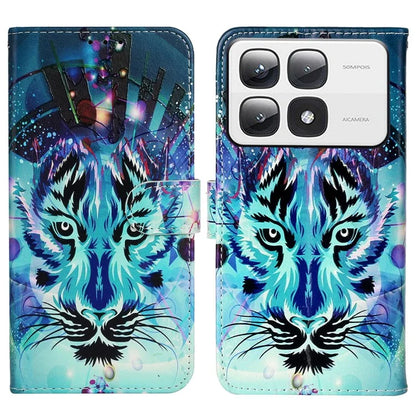 For Xiaomi 14T Pro Case Pattern Leather Wallet Phone Cover with Card Holder