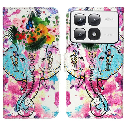 For Xiaomi 14T Pro Case Pattern Leather Wallet Phone Cover with Card Holder